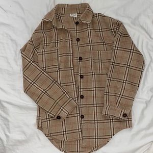 Oversized Brown flannel shacket